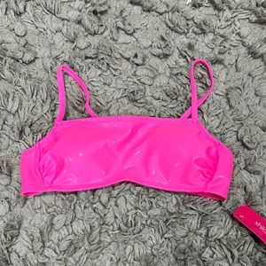 Pink Bandeau Style Bikini